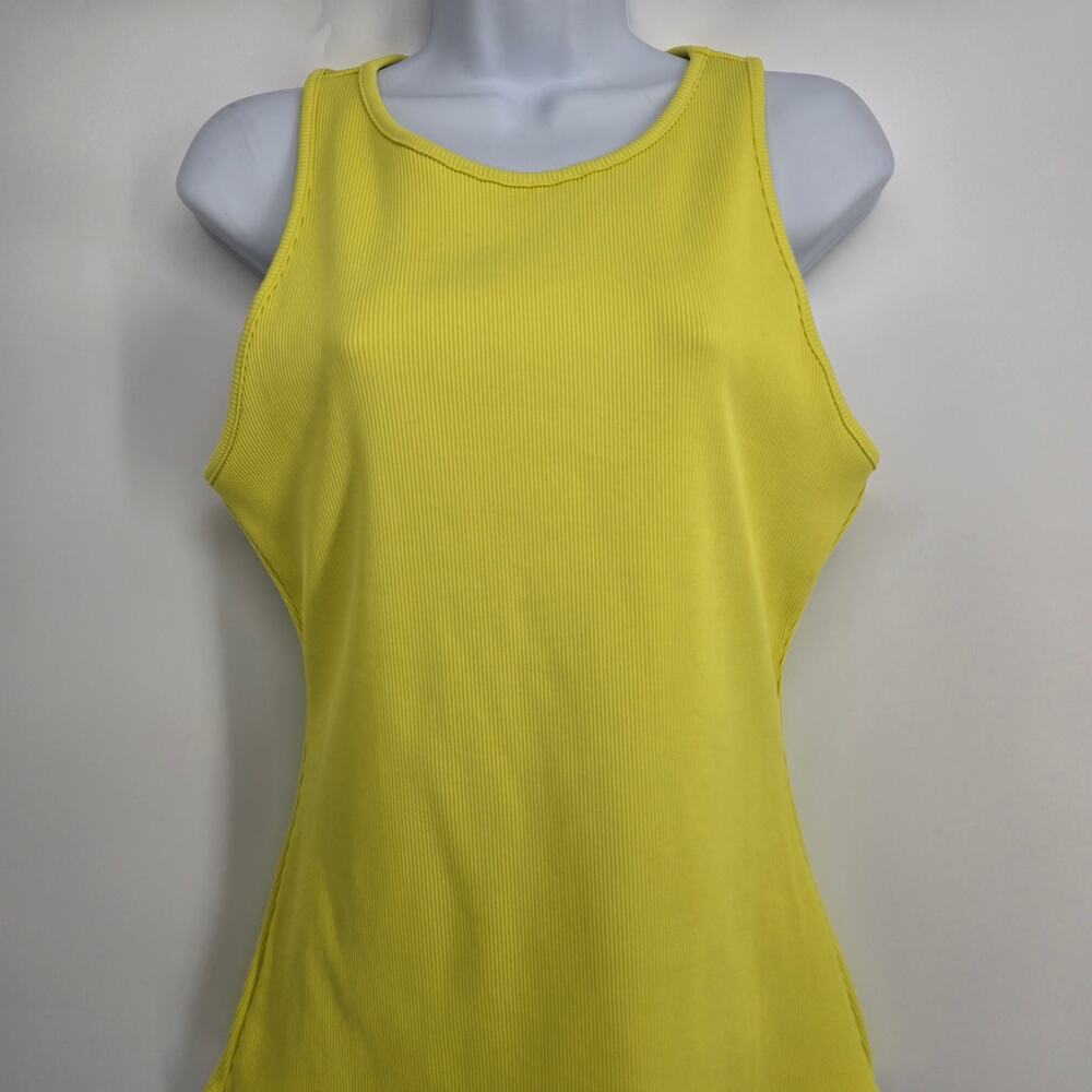 WHBMFORME Women's Rib Tank Limelight Yellow‑Green Size L